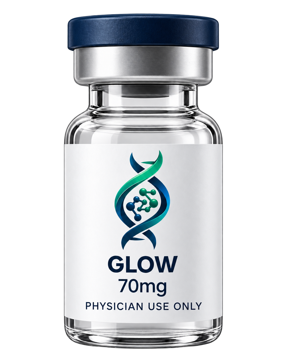 GLOW 70mg vial — SRM clinical product